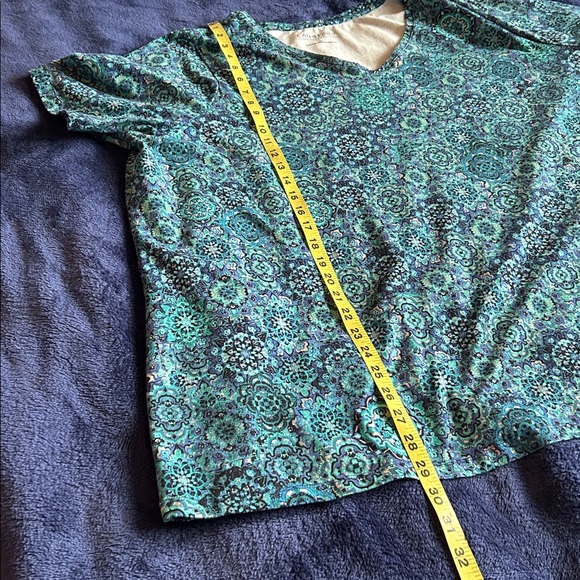 Catherines Navy and Teal Top 2x - Picture 5 of 7